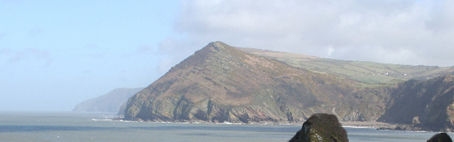 Greater Hangman's hill at Combe Martin beach.